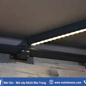 Mái Hiên Di Động Tự Động Fullbox AS-020 có trang bị thêm đèn Led