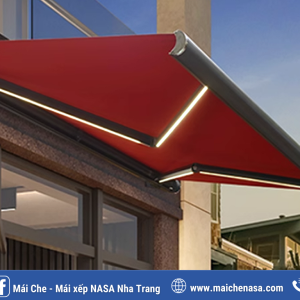 Mái Hiên Di Động Tự Động Fullbox AS-020 có trang bị đèn LED